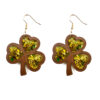 Wholesale St. Patrick's Day Clover Acrylic Earrings