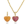 Wholesale two-color love pendant necklace earrings suit