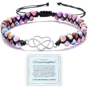 Wholesale Heart-Shaped Imperial Purple Royal Stone Bracelet