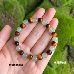 L0342-glass tiger eye / 8mm beads