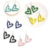 Wholesale Colorful Love Valentine's Day Wood Earrings