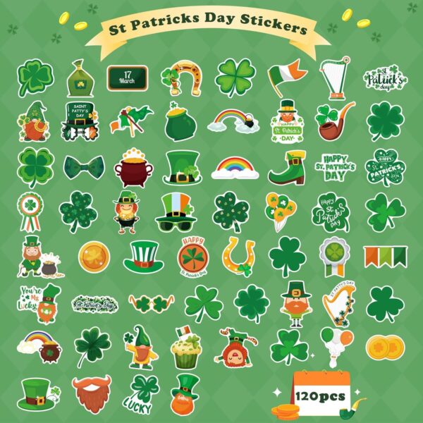 O1CN01PNfHF41yoIyNjeLON_2216419986625-0-cib Wholesale St. Patrick's Day green shamrock letter Waterproof Vinyl Stickers
