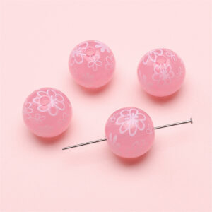 Ball 16mm aperture about 2.5mm pink / 2/bag