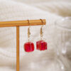 Wholesale Designer Colorful Glass Handmade Gift Box Earring Hook