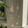 Wholesale colored diamond sun moon stars love wind chime