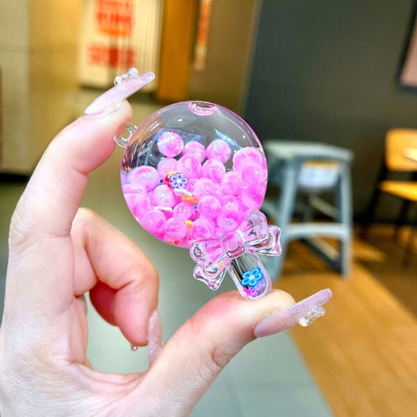 Wholesale Acrylic Cheese Stick Lava Bottle Keychain