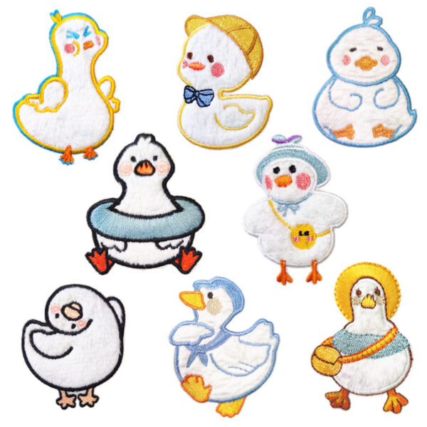 Wholesale Cartoon Plush Little Yellow Duck Embroidered Patch Badge