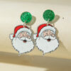 Wholesale Santa Claus sequined acrylic earrings