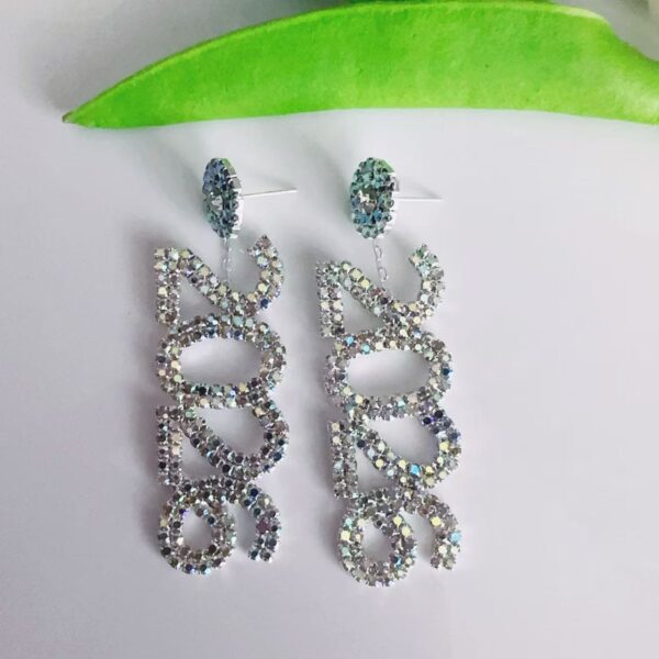 Wholesale 2026 digital rhinestone earrings