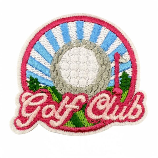 Wholesale Cartoon Sports Golf Pink Series Embroidery DIY Patches