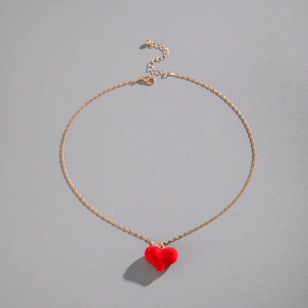 Wholesale Drip Oil Love Cherry Water Diamond Valentine's Day Necklace