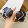 Wholesale Frameless cutting edge inlaid with diamonds Women Sunglasses