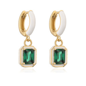 White drop oil green drill 1 pair