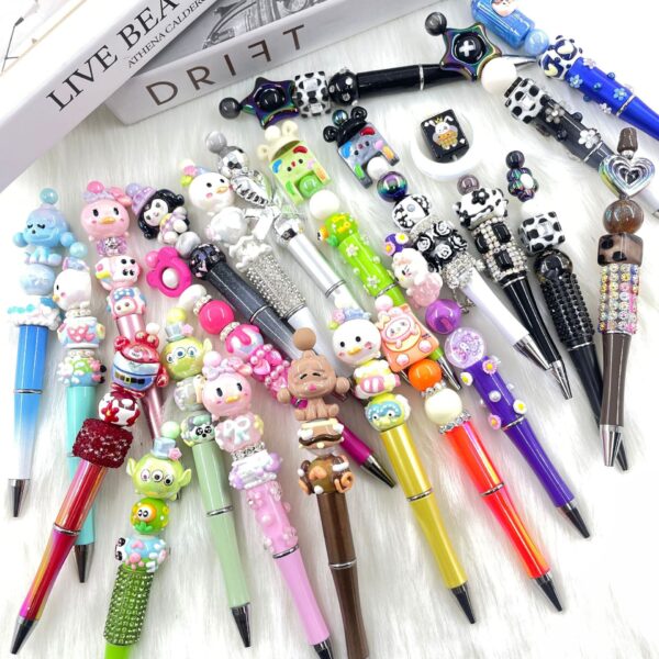 Wholesale Creative Crystal Bow Beaded DIY Finished Beaded Pen
