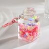 Wholesale Liquid sand bottle with colorful beads in oil bottle pendant acrylic keychain