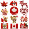 Wholesale Red Cartoon Maple Leaf DIY Patches