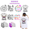 Wholesale Butterfly Theme Series White Ink Stamping UV DTF Ready to Press Transfers Wraps