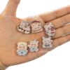 Wholesale Silk relief cake dessert cartoon bear acrylic beads