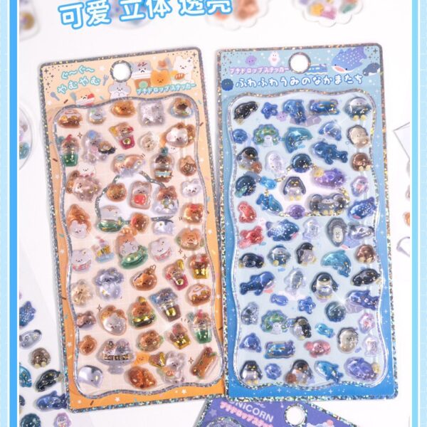 Wholesale Cute cartoon crystal relief 3D Stickers