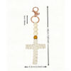 Wholesale Handmade cotton rope woven cross prayer bead keychain