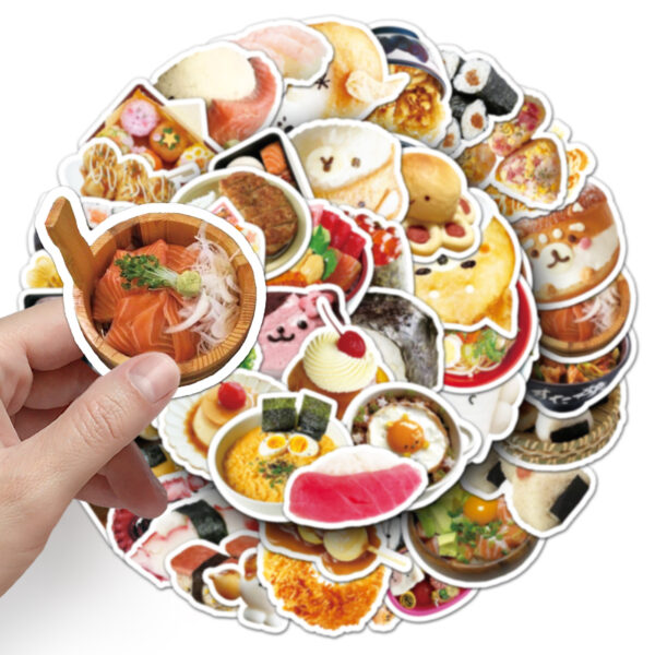 Wholesale 50 Cute Cartoon Sushi Japanese Food Doodle Stickers
