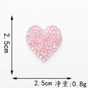 2.5*2.5cm*light pink love*hot melt adhesive