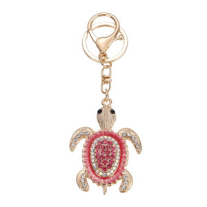 Diamond-encrusted little turtle [pink]