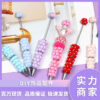 Wholesale Macaron-colored gravel heart beaded pen clay bead pen