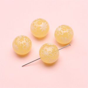 Ball 16mm aperture about 2.5mm yellow / 2/bag