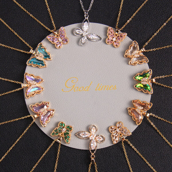 O1CN01PjNNiK20t02CBxaZv_2215152786906-0-cib Wholesale Butterfly Necklace All-match Mori Niche Design Pendant