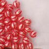Wholesale 5pcs 20mm Acrylic Christmas Red Lollipop Printed Beads