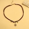 Wholesale Octagonal Brown Melard Series Double layered Clavicular Chain