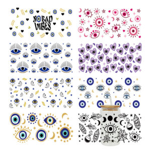 Wholesale UV Transfer Paste Glass Crystal Label Crystal Paste Cross-border Special Paste for 16oz Glass Cup 23cmX11cm