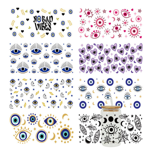 Wholesale UV Transfer Paste Glass Crystal Label Crystal Paste Cross-border Special Paste for 16oz Glass Cup 23cmX11cm