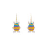 Wholesale Easter egg cartoon rabbit contrasting splicing earrings