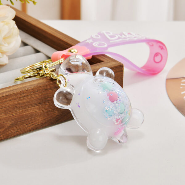 Wholesale Acrylic flowing sand turtle keychain