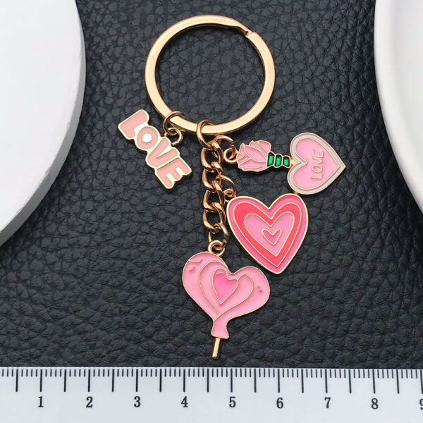 Wholesale Cute Pink Love Rose Potion Keychain