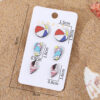 Wholesale Spring and Summer Ocean Wind Slippers Conch Ice Cream Wooden Earrings
