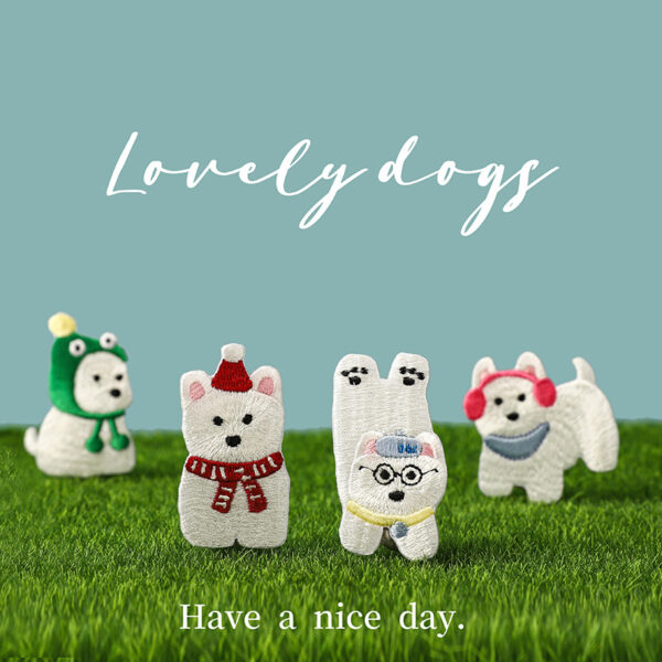 Wholesale CuteDog Embroidery Sticker DIY Patches