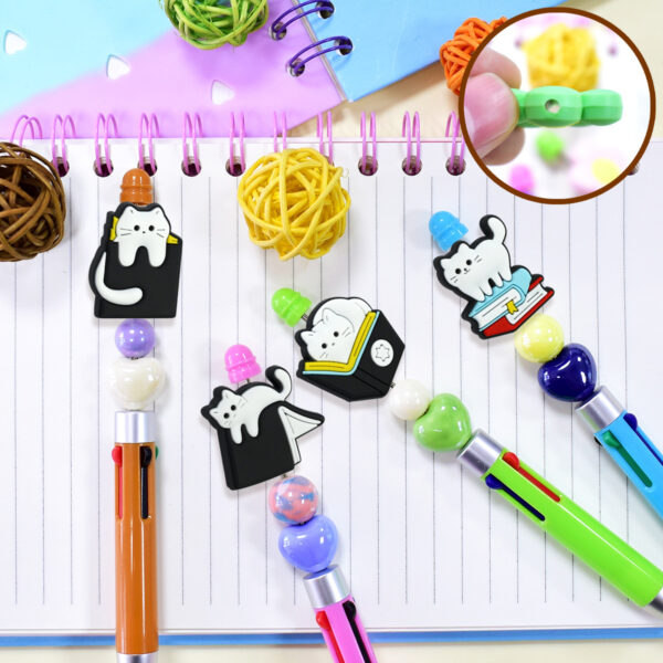 O1CN01PqorRF28wE3Ft9NmE_2218983507996-0-cib Wholesale Random 100pcs Creative Cartoon Black Cat Shape Pvc Soft Glue Beads