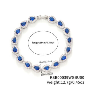 KSB00039 white gold Blue Diamond