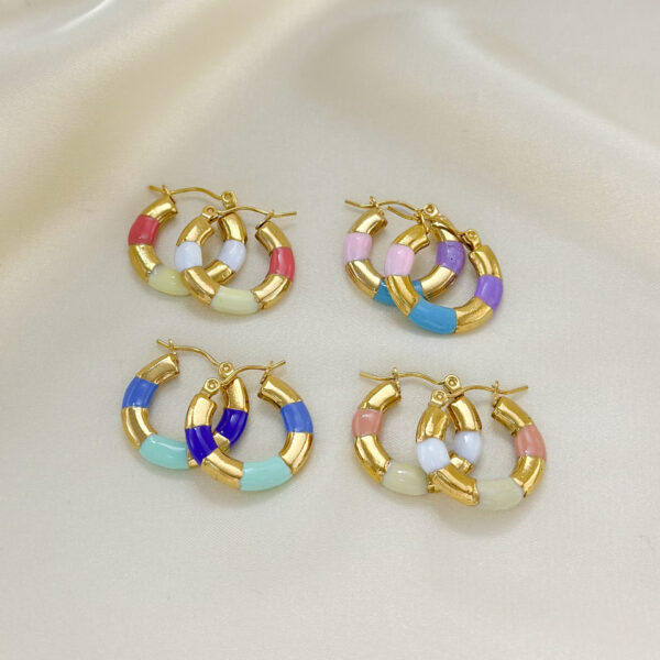 O1CN01Ps3jbc2DNwO4lJvor_2216336188598-0-cib Wholesale titanium steel color earrings niche dopamine earrings