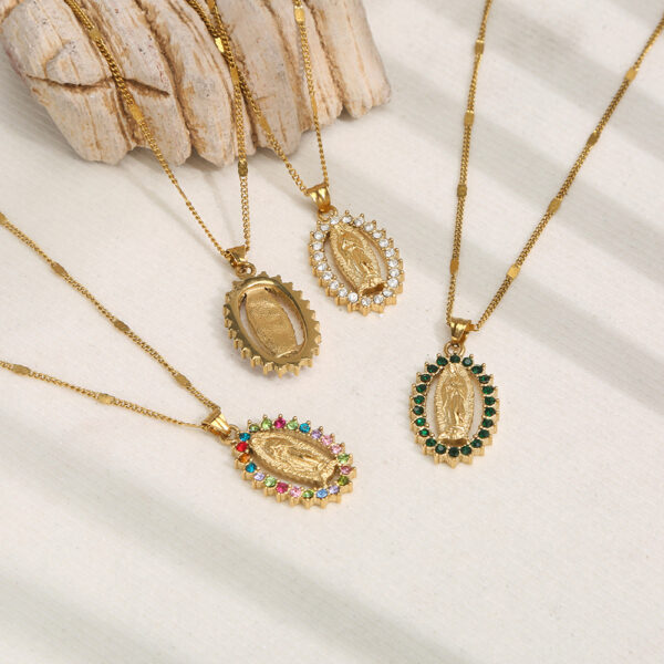 Wholesale Virgin Mary Pendant Jewelry Necklace Accessories Light Luxury