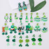 Wholesale St. Patrick's Green AB Beer Acrylic Clover Earrings