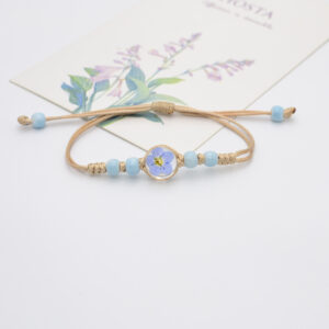 Forget me not + ceramic beads