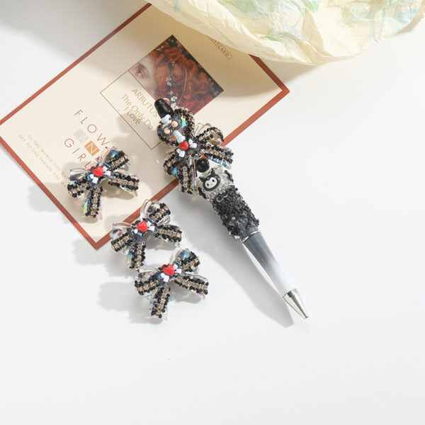 Wholesale 10pcs beaded material bow drill handmade loose beads