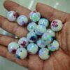 Wholesale 10pcs Color Plated Cartoon Round Acrylic Beads OLY Exclusive