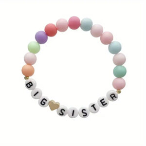 Big sister love round beads