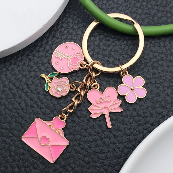Wholesale Pink Cherry Blossom Love Candy Envelope Keychain