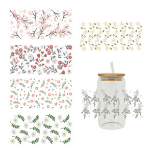 Wholesale UV Transfer Paste Glass Crystal Label Crystal Paste Cross-border Special Paste for 16oz Glass Cup 23cmX11cm